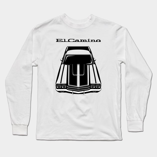 Chevrolet El Camino SS 1970 - Black Stripes Long Sleeve T-Shirt by V8social